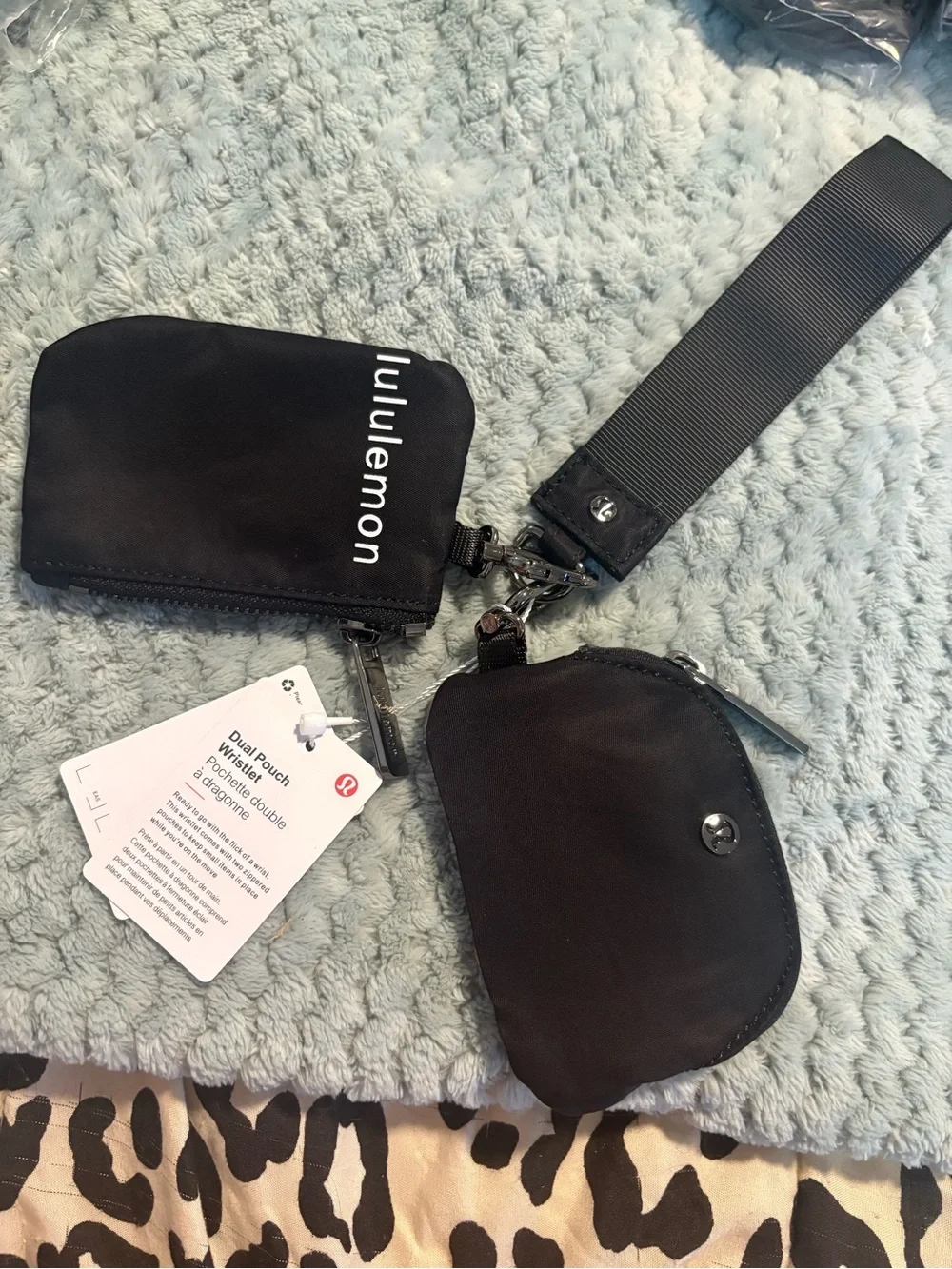 lululemon athletica Black Dual Pouch Wristlet - Picture 1 of 2